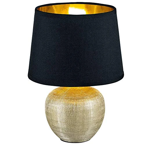 table lamp Luxor 26 cm E14 ceramic/textile gold/black