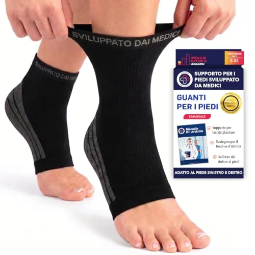 Oferta limitada: Dr. Arthritis Tobillera con Cobre Desarrollada por Médicos - Para Esguinces y Alivio Fascitis Plantar, Incluye Manual Sanitario [1 Par, Negro, Talla M] de 23.95 € a 23.95 € (ahorro 0.00%)
