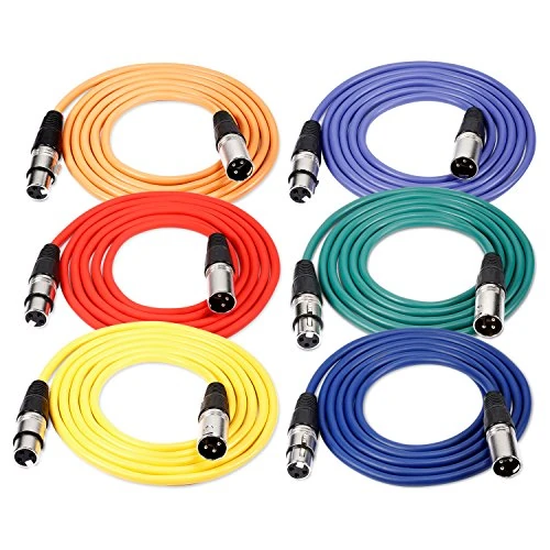 Zeitlich begrenztes Angebot: Neewer 6-Pack 1 Meter Audio Kabelkabel, XLR Stecker auf XLR Buchse Mikrofon Farbkabel (grün, blau, lila, rot, gelb, orange) von 28.63 € auf 22.89 € (20% Rabatt)