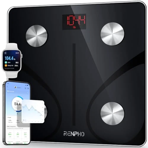 Beperkte aanbieding: RENPHO Bluetooth Lichaamsvetweegschaal, Digitale Lichaamsgewicht Weegschaal Weegschaal met Slimme BMI-Schaal, Lichaamssamenstelling Monitoren met Smartphone-App van 46.99 EUR naar 34.99 EUR (besparing 26%)