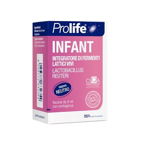 Offerta a tempo: Prolife - Infant, Integratore per Bambini 0-24 Mesi con Lactobacillus Reuteri, 100 Milioni di Fermenti per Dose, 30 Dosi, Migliora la Digestione, Senza Zuccheri, 8 ml - 12% da 7.02 € a 6.18 €