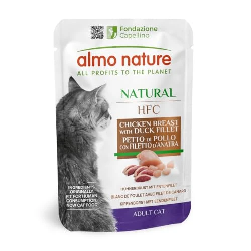 Oferta ograniczona: Almo Nature HFC Raw Pack Woreczek na mokre karmę dla kota - filet z piersi kurczaka i kaczki (opakowanie 24 x 55 g) z 25.20 EUR na 22.50 EUR (znizka 11%)