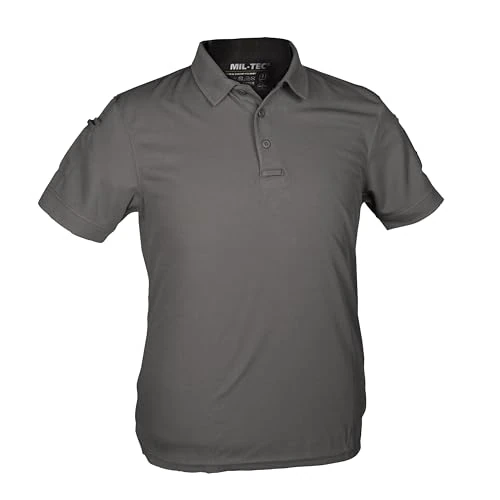 Limitiertes Angebot: Mil-Tec Tactical Quick Dry Poloshirt Herren • Kurzarm Polo mit Klettfläche & Ärmeltaschen • Atmungsaktives, schnelltrocknendes Funktionsshirt • T-Shirt für Freizeit, Einsatz, Arbeit • Urban Grey, 3XL von 21.77 EUR auf 21.77 EUR (Spare 0%)