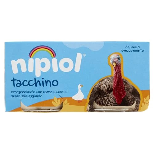 Nipiol Omogeneizzato Tacchino 2x80g (12 Confezioni)