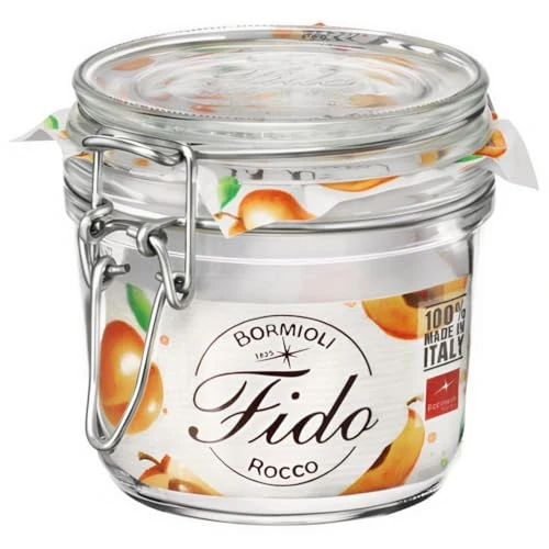 Bormioli Fido Original weckpot met beugelsluiting, verschillende maten, afmetingen: 0,35 liter