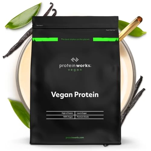 Protein Works - Proteína Vegana - 100% A Base de Plantas - Sin Gluten - Bajo en Grasas - Crema De Vainilla - 1 kg