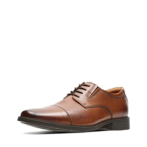 Limited-time offer: Clarks Men's Tilden Cap Oxford, Dark Tan Leather, 7.5 UK from 70.00 £ to 70.00 £ (save 0.00%)
