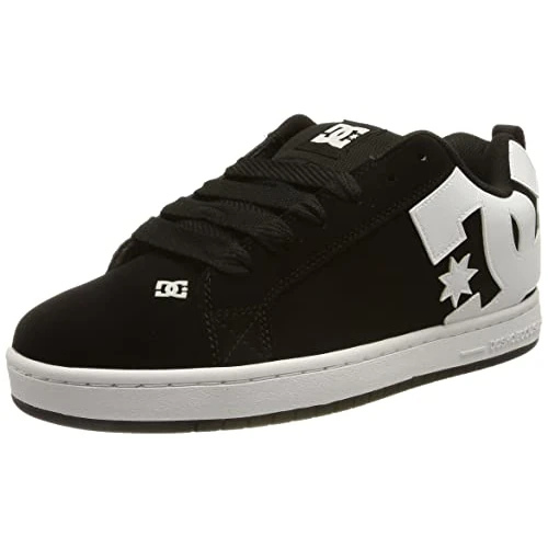 Oferta limitada: DC Shoes Court Graffik - Zapatos de Piel Para Hombre Zapatillas para Hombre, Negro Y Blanco 001, 38.5 EU de 85.00 € a 47.60 € (ahorro 44%)