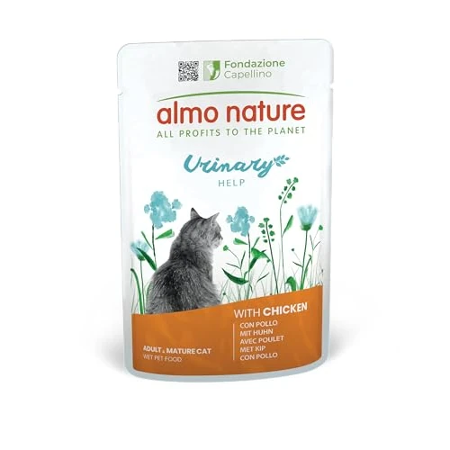 Offerta a tempo: Almo Nature Functional Urinary Help - Cibo Umido per Gatti Adulti al Pollo - Supporto per il Benessere delle Vie Urinarie - 30 Buste da 70g - 39% da 33.00 € a 20.00 €