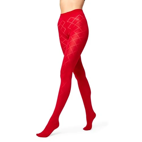 Oferta limitada: Merry Style Medias Opacas para mujeres con Estampado Pantys Medias con dibujos Lencería liguero Sexy Mujer MS 328 60 DEN (Rojo, S) de 14.99 EUR a 10.39 EUR (ahorro 31%)