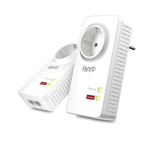 Offerta a tempo: FRITZ!Powerline 1220 Set Kit di 2 Adattatori con Presa Passante, Fino a 1200 Mbps, 2 Porte LAN Gigabit, Plug and Play, Eco Mode, Istruzioni in Italiano - 6% da 103.00 € a 96.85 €