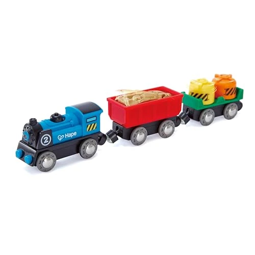 Oferta limitowana: Hape E3720 Battery Powered Rolling Stock Train Set - Wooden Train Track Accessories z 89.16 zł na 89.16 zł (oszczędź 0.00%)