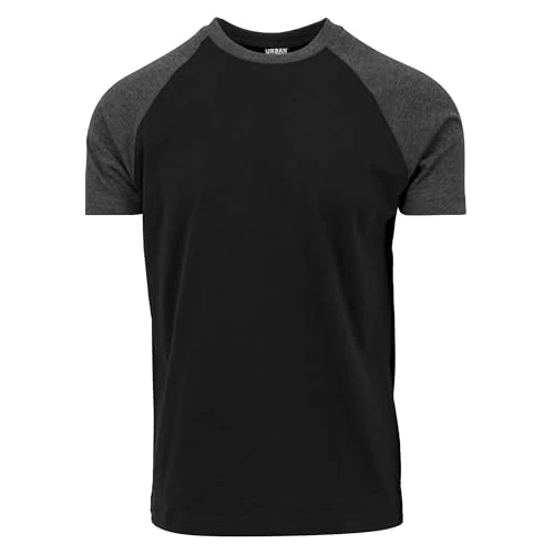Offerta a tempo: Urban Classics Raglan Contrast Tee, Maglietta Uomo, Nero/Grigio (Carbone), L - 15% da 12.90 € a 10.99 €