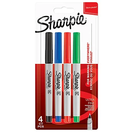 Zeitlich begrenztes Angebot: Sharpie Permanent Marker | Marker Stifte mit ultra-feiner Spitze | gemischte Standardfarben | 4 Stück von 8.75 € auf 8.75 € (0.00% Rabatt)