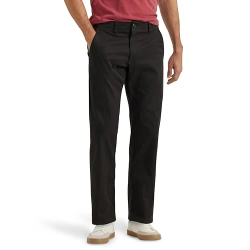 Lee Męskie spodnie z serii Performance Extreme Comfort Straight Fit, Czarny, 42W / 34L