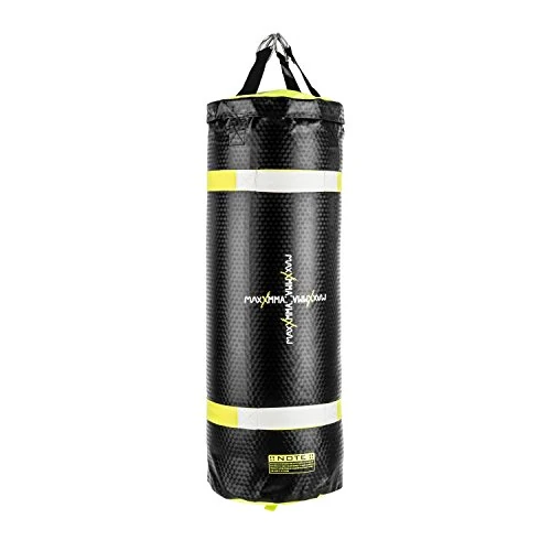 Offerta a tempo: KLAR FIT Maxxmma A Sacco da Boxe Power Bag Uppercut Bag Riempimento Acqua/Aria a Sospensione (33 x 155 cm (ØxL), da 35 a 55 Litri, impugnature per Uso Come Powerbag, Pompa per Aria) Nera/Gialla - 56% da 155.99 € a 69.22 €