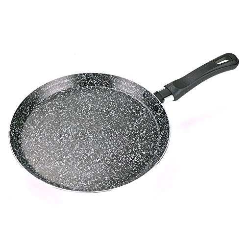 Alluflon Tradizione Italia Crêpe Pan, antiaanbaklaag en krasvrije leisteen coating voor pannenkoeken en pannenkoeken, vaatwasmachinebestendig, 22 cm