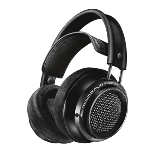 Offerta a tempo: Philips Fidelio X2 cuffie over ear con filo ad alta risoluzione, Design acustico aperto con driver Neodimio in LMC da 50 mm e cuscinetti in schiuma memory deluxe in velluto - Nero, Wired - 28% da 139.62 € a 99.99 €