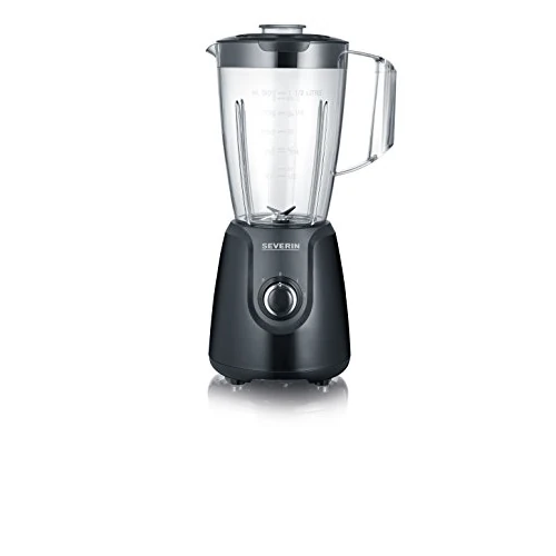 Offerta a tempo: SEVERIN SM 3707 Frullatore con capacità 1,5 L e contenitore in tritan, Frullatore elettrico con 2 velocità e funzione Pulse, Frullatore da cucina con lame in acciaio, 600W, nero - 45% da 54.99 € a 30.38 €