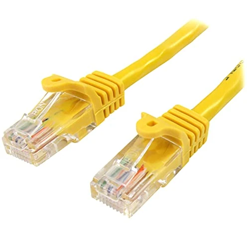 StarTech.com Cavo di Rete da 5m Giallo Cat5e Ethernet RJ45 Antigroviglio, Cavo Patch Snagless