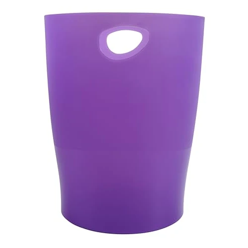 Limited-time offer: Exacompta - Ref 45319D - Ecobin Waste Paper Bin- 263 x 263 x 335mm in Size, Large Waste Capacity of 15 Litres, Easy Clean Interior -Translucent Purple from 11.65 GBP to 11.65 GBP (save 0%)