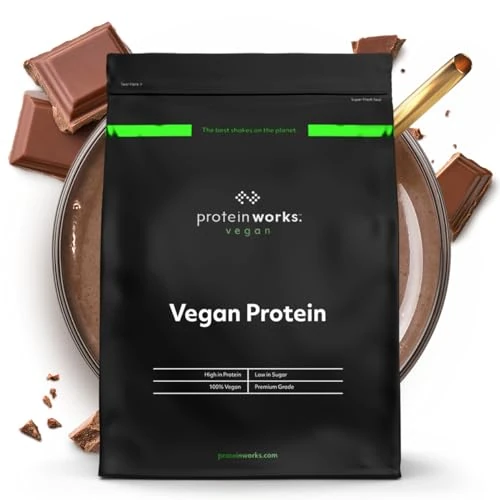 Protein Works - Proteína Vegana - 100% A Base de Plantas - Sin Gluten - Bajo en Grasas - Chocolate Suave - 2 kg