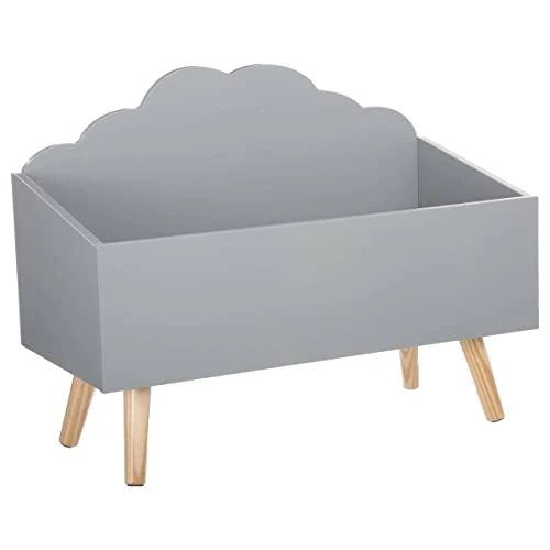 Offerta a tempo: ATMOSPHERA CREATEUR D'INTERIEUR Cassapanca per giocattoli, mobiletto a forma di nuvola, colore: grigio - 0.00% da 42.90 € a 42.90 €
