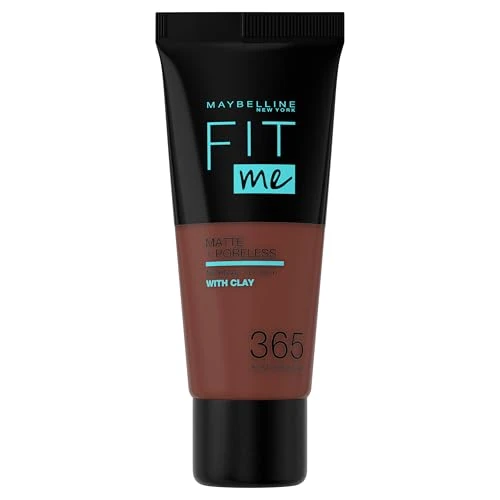 Offerta a tempo: Maybelline New York Fondotinta Coprente Opacizzante Fit Me Matte&Poreless, Colore Uniforme, Pori Minimizzati, 365 Espresso - 11% da 9.90 € a 8.79 €
