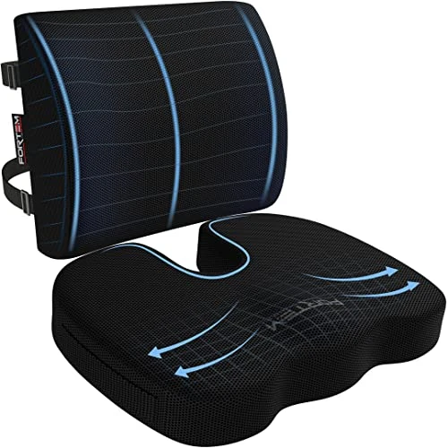 Offerta a tempo: FORTEM Cuscino Sedia e Cuscino Lombare Ufficio, Schienale Seduta Ergonomico - 0.00% da 39.99 € a 39.99 €