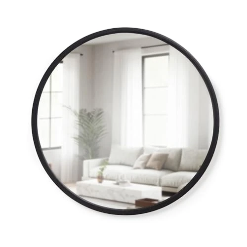 Umbra Hub Specchio da parete rotondo decorativo, 61 cm , Nero