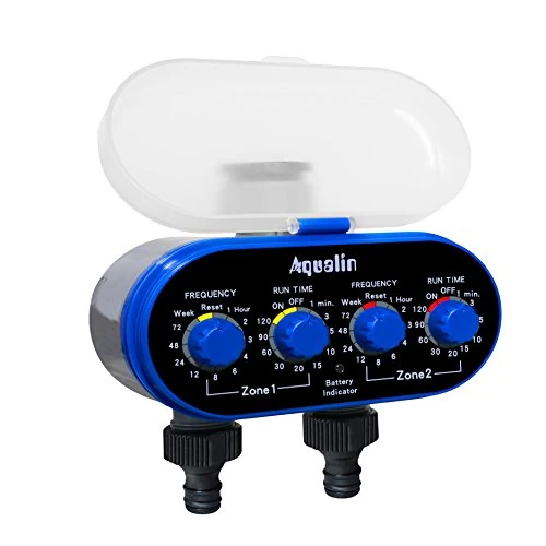 Offerta a tempo: Aqualin Centralina Irrigazione 2 Vie Timer,con valvola a Sfera per Sistema di irrigazione Automatico ed Due attacchi per Tubi di irrigazione, per Giardino - 14% da 39.99 € a 34.29 €