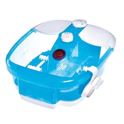 Offre limitée : Bain De Pieds Bouillonnant Fb-100 Promed Avec Massage Bouillonnant Et Vibrant, Lumière Rouge, Fonction De Maintien De La Température, 3 Accessoires De Pédicure Inclus, Spa Thalasso, Blanc/Bleu de 49.90 € à 45.09 € (10% de remise)