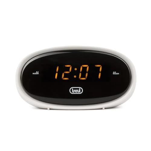 Trevi EC 880 Digital Clock with Alarm Clock, White, 13.5 x 6.5 x 5 cm