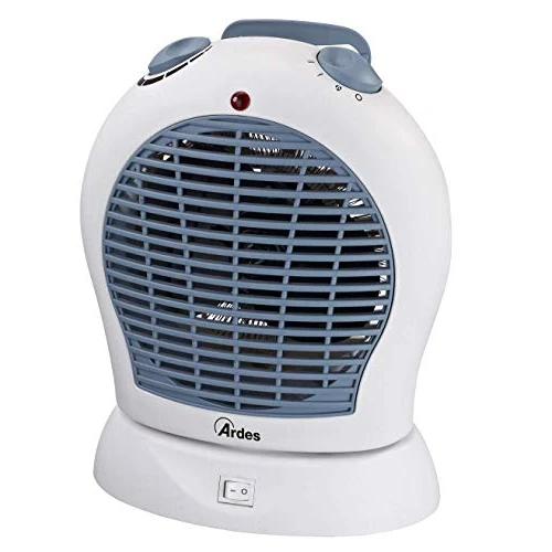 ARDES - AR4F03O SWING Oscillating Electric Fan Heater, 2 Power Levels Eco/Comfort, Room Temperature Thermostat, Portable Oscillating Compact Warmer with On/Off LED
