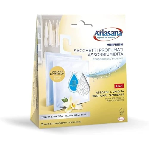 Offerta a tempo: Ariasana Minifresh Coccole di Vaniglia Sacchetti profumati, Sacchetti assorbi umidità — 37% da 8,90 € a 5,59 €