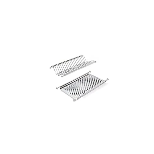 Offerta a tempo: Emuca - Scolapiatti pensile per piatti e bicchieri in acciaio inox per mobile di lunghezza 60cm (535 mm - 570 mm) - 9% da 54.99 € a 50.02 €