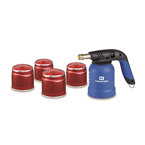 Kemper Blow Torch - Piezo Ignition 4 Cartrdiges 1120S With Stop Gas System