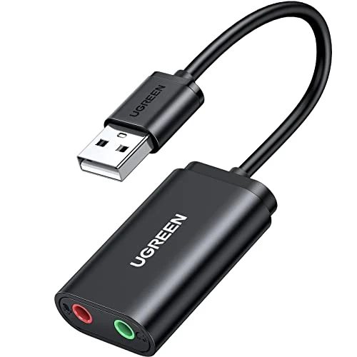 Offerta a tempo: UGREEN Scheda Audio USB Esterna Adattatore Jack 3,5mm per Cuffie Microfono Stereo — 25% da 13,99 € a 10,49 €