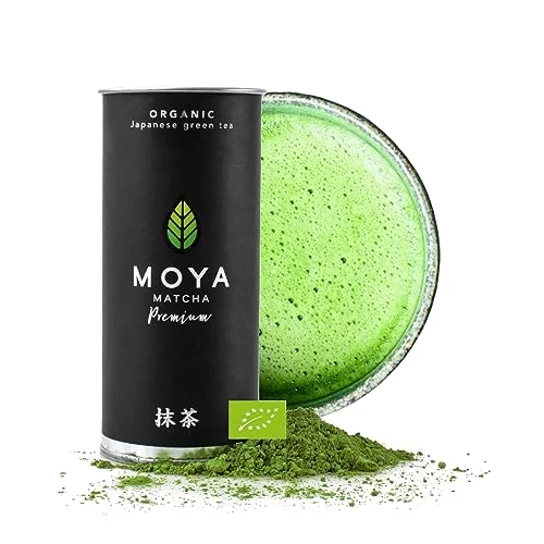 Moya Matcha Tè Verde Biologico in Polvere Organico | 30g the matcha Premium Cerimoniale Grado (I) | Cresciuto e Raccolto in Uji, Giappone | Matcha di Altissima Qualità Disponibile