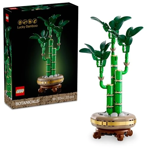 Offre limitée : LEGO Botanicals Le Bambou de la Chance - Plante Artificielle pour décoration intérieure - Set de Construction pour Adulte avec Pot et Socle Effet Bois - Idée Cadeau pour Femme et Homme 10344 de 30.15 EUR à 19.90 EUR (remise 34%)