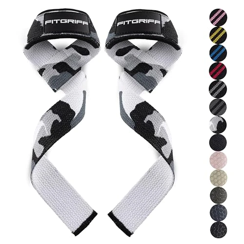 Limited-time offer: Fitgriff® Lifting Straps - Padded Weightlifting Wrist Straps for Bodybuilding, Weight Training and Fitness - for Men and Women - Camo Grey from 35.69 £ to 35.69 £ (save 0.00%)