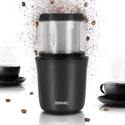 Offre limitee: Duronic CG250 Moulin à café électrique de 250W | Meule de 75 g – 8 à 12 tasses | Lames en acier inoxydable | Pour un cappuccino, latte, expresso, café serré savoureux | Broyeur pour grains de café de 24.50 EUR a 22.50 EUR (economie 8%)