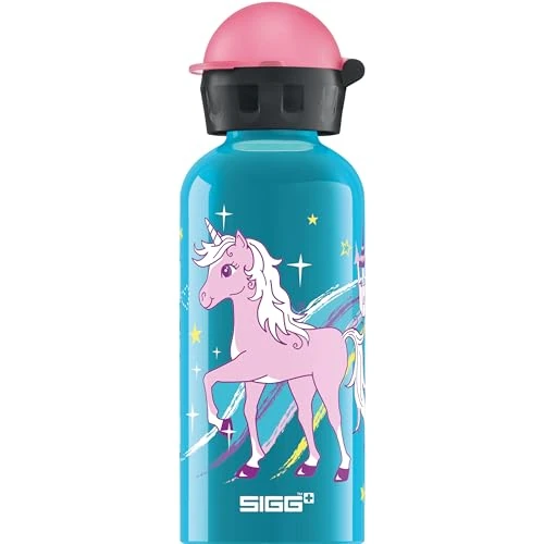 Offre limitee: Sigg - Gourde Enfant En Aluminium - KBT Bella Unicorn - Pour l'École et le Sport - Étanche & Légère - Sans BPA - Certifiée Neutre En CO2 - Bleu/Rose Motif Licorne - 0,4L de 20.95 EUR a 11.99 EUR (economie 43%)