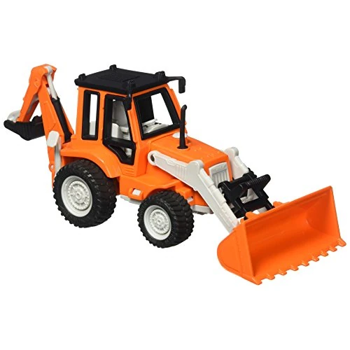 Driven by Battat – 7-Inch Backhoe Loader Toy with Lights & Sounds, Movable Parts, Construction Vehicle for Boys & Girls, Durable Design, Realistic Details, 3+ Years Toy for Kids