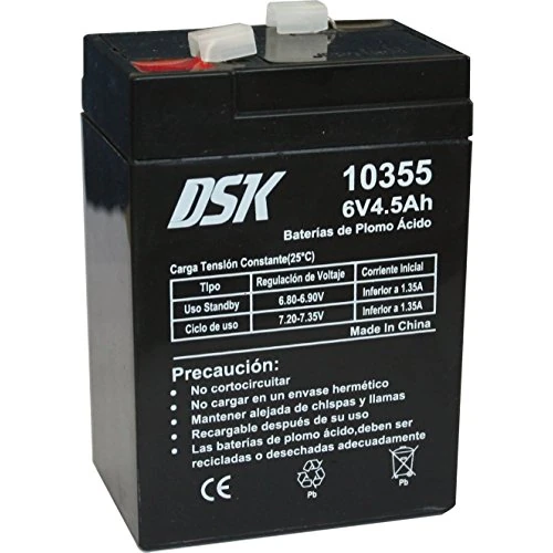 Oferta limitowana: DSK 10355-6V 4.5 Ah Sealed Rechargeable AGM Lead Battery. Ideal for home and industrial alarm, electric toys, fences, scales and mobility devices z 46.94 zł na 46.94 zł (oszczędź 0.00%)