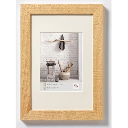 Limited offer: walther design Picture Frame Natural 30 x 45 cm with PassepArtout, Home Wooden Frame HO045H from 24.99 EUR to 24.99 EUR (save 0%)