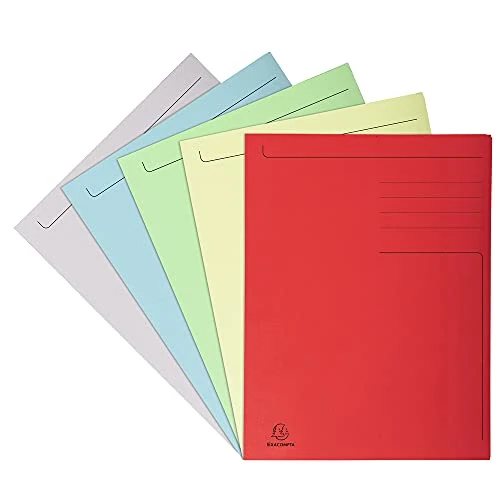 Limited offer: Exacompta - Ref 448000E - Forever Collection - Pre-Printed 3-Flap Folder - 245 x 320mm in Size, Suitable for A4 Documents, Recycled 280gsm Card - Assorted Colours (Pack of 10) from 6.27 EUR to 6.27 EUR (save 0%)