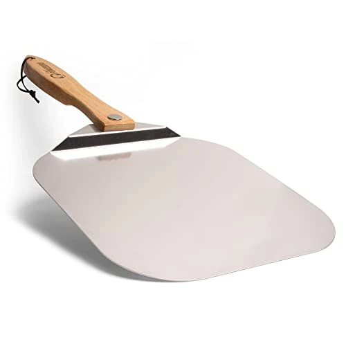 Offerta a tempo: Chef Pomodoro, Pala per Pizza con Manico Pieghevole in Legno (30,5 x 35,6 cm) – Pala per Pizza Corta, Salvaspazio e Comoda da Riporre – Paletta per Pizza e Pane Fatti in Casa – Realizzata in Allumino - 10% da 29.99 € a 26.99 €
