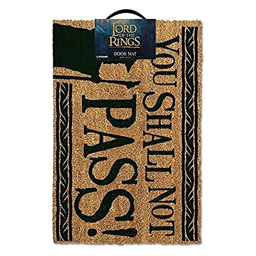 Offerta a tempo: The Lord of The Rings Zerbino con Scritta a Tema Signore degli Anelli, “You Shall Not Pass” (“Non dovresti Entrare”), Multicolore, 40 x 60 cm - 49% da 28.19 € a 14.28 €