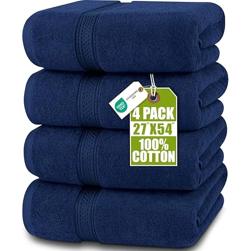 Oferta ograniczona: Utopia Towels - 4-częściowy zestaw ręczników kąpielowych (69 x 137 cm) Szybkoschnące, miękkie w dotyku ręczniki Premium ze 100% bawełny ring-spun, idealne do codziennego użytku (granatowy) z 105.44 EUR na 105.44 EUR (znizka 0%)